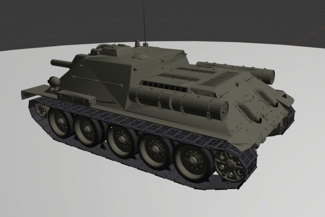 su 122 ussr tanks 3Dモデル .c4d .max .obj .3ds .fbx .stl .blend 