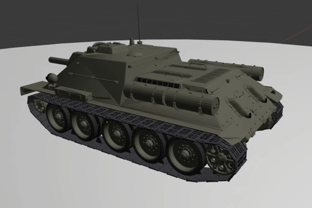 su 122 ussr tanks 3D Model .c4d .max .obj .3ds .fbx .stl .blend