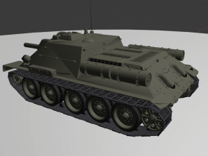 su 122 ussr tanks Model 3D
