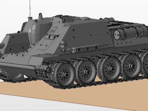 su 122 ussr tanks 3D Model