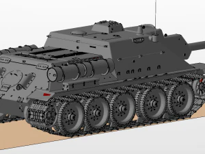 su 122 ussr tanks 3D Model