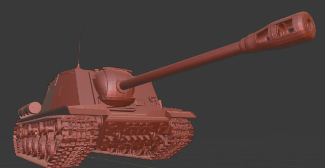 isu 122s ussr tanks 3D Model .c4d .max .obj .3ds .fbx .stl .blend