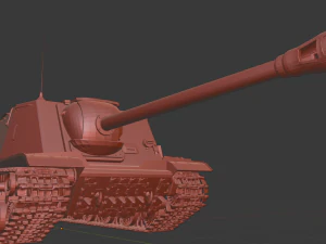 isu 122s tank ussr Model 3D