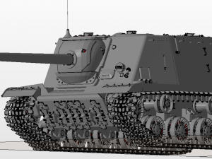 isu 122s ussr tanks 3D Model