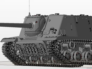 isu 122s ussr tanks 3D Model