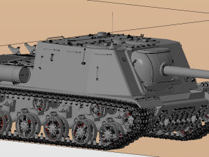 isu 122s ussr tanks 3D Model