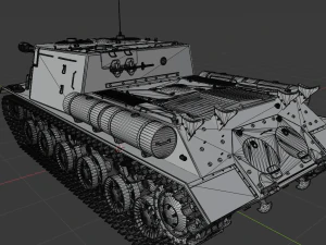 isu 122s ussr tanks 3D Model