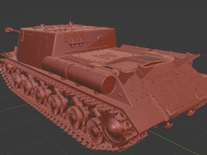 isu 122s ussr tanks 3D Model