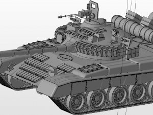 t 80 russian tanks 3D Model