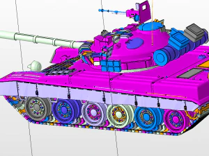 t 80 russian tanks 3D Model