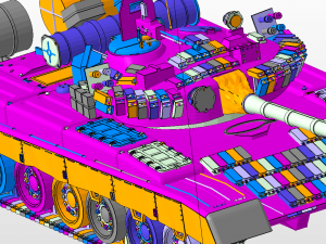 t 80 russian tanks 3D Model