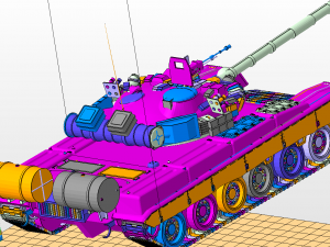 t 80 russian tanks 3D Model