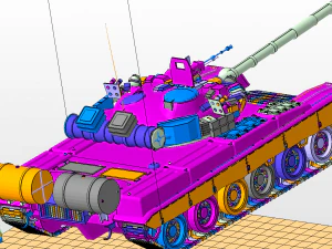 t 80 russian tanks 3D Model