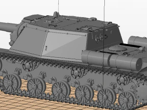 isu 152 russian tanks 3D Model