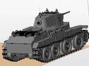 bt 7 russian tanks 3D Model