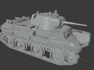 bt 7 tank Rusia Model 3D