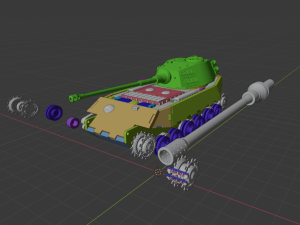 tanks vk 4502 b 3Dモデル