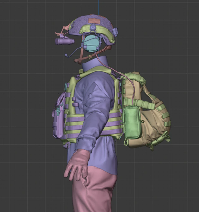 soldier ammunitions 3D Model .c4d .max .obj .3ds .fbx .stl .blend