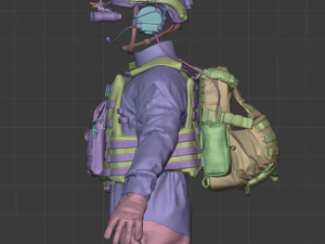 सैनिक गोला बारूद 3D मॉडल