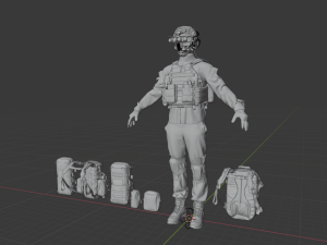 soldier ammunitions Model 3D