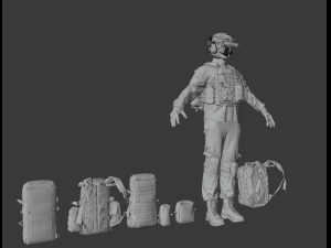 soldier ammunitions Model 3D