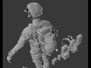 soldier ammunitions 3D Model