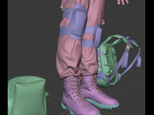 soldier ammunitions 3D Model