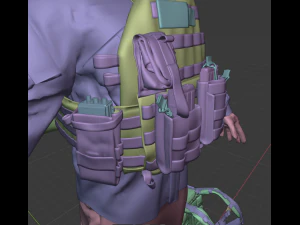 soldier ammunitions 3D Model