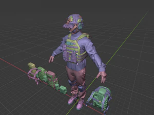 soldier ammunitions 3D Model