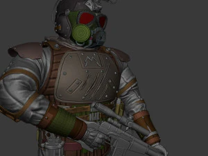 Modello di stampa 3D del soldato della metropolitana Exodus Modello di stampa 3D