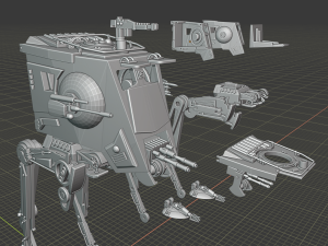 at-st walker Modello di stampa 3D