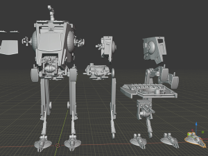 at-st walker Modello di stampa 3D