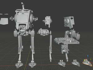 at-st caminante Modelo de impresión 3D