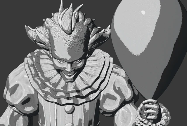 pennywise clown 3D Print Model .c4d .max .obj .3ds .fbx .stl .blend 
