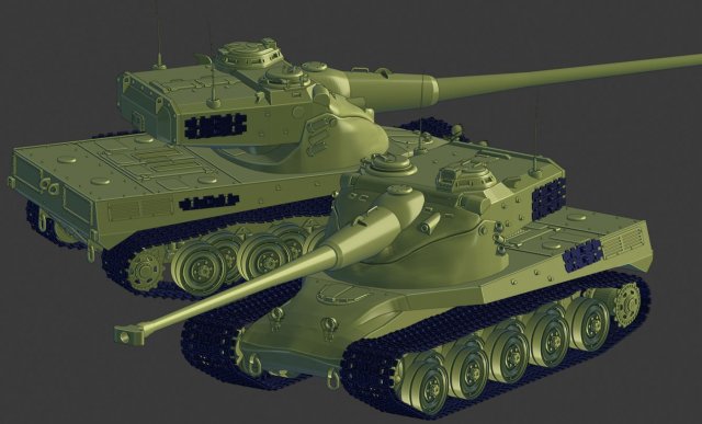 amx 50 tanks 3D-Druckmodell .c4d .max .obj .3ds .fbx .stl .blend 