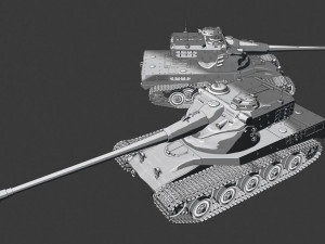 amx 50 tanks 3D-Druckmodell