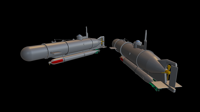 hechlsubmarine 3D Принт Модель .c4d .max .obj .3ds .fbx .stl .blend 