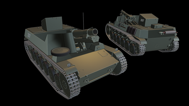 panzer ii bison2 tanks Model Cetak 3D .c4d .max .obj .3ds .fbx .stl .blend 