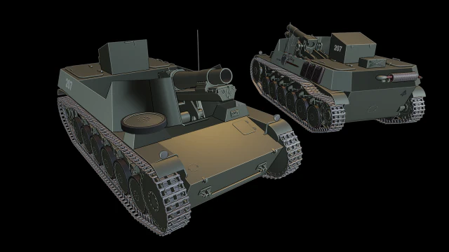 panzer ii bison2 tanks 3D Print Model .c4d .max .obj .3ds .fbx .stl .blend