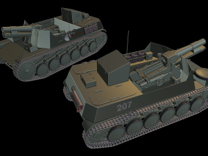 panzer ii bison2 tanks Model Cetak 3D