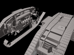 mk iv female rhongomiant tanks Modèles 3D en vedette