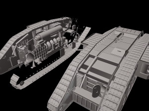 mk iv female rhongomiant tanks Modèles 3D en vedette