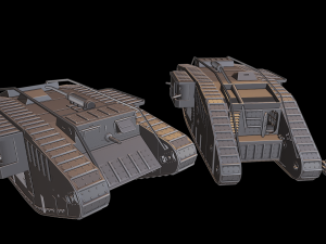 mk iv female rhongomiant tanks Modèles 3D en vedette