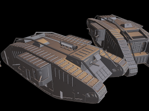 mk iv female rhongomiant tanks Modèles 3D en vedette