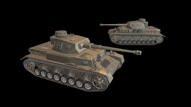 panzer iv tanks 3D-printmodel .c4d .max .obj .3ds .fbx .stl .blend 
