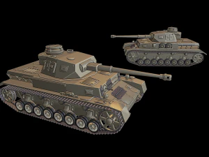 tank panzer iv Model Cetak 3D