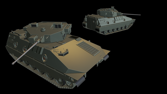 type 89 1 tanks Model Cetak 3D .c4d .max .obj .3ds .fbx .stl .blend