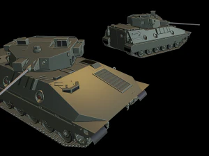 tipe 89 1 tank Model Cetak 3D