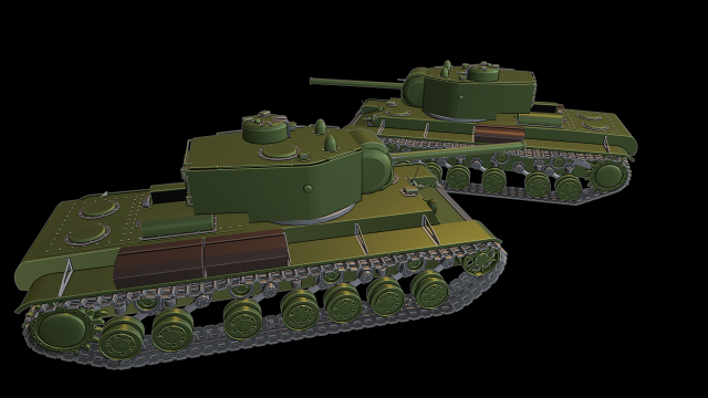 kv 220 tanks 3D 프린트 모델 .c4d .max .obj .3ds .fbx .stl .blend 