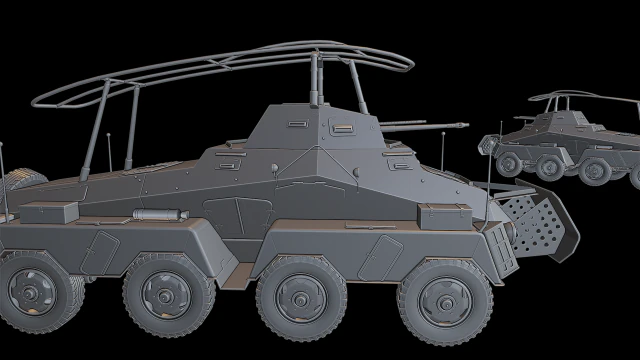 sdkfz 232 tanks 3D Print Model .c4d .max .obj .3ds .fbx .stl .blend 